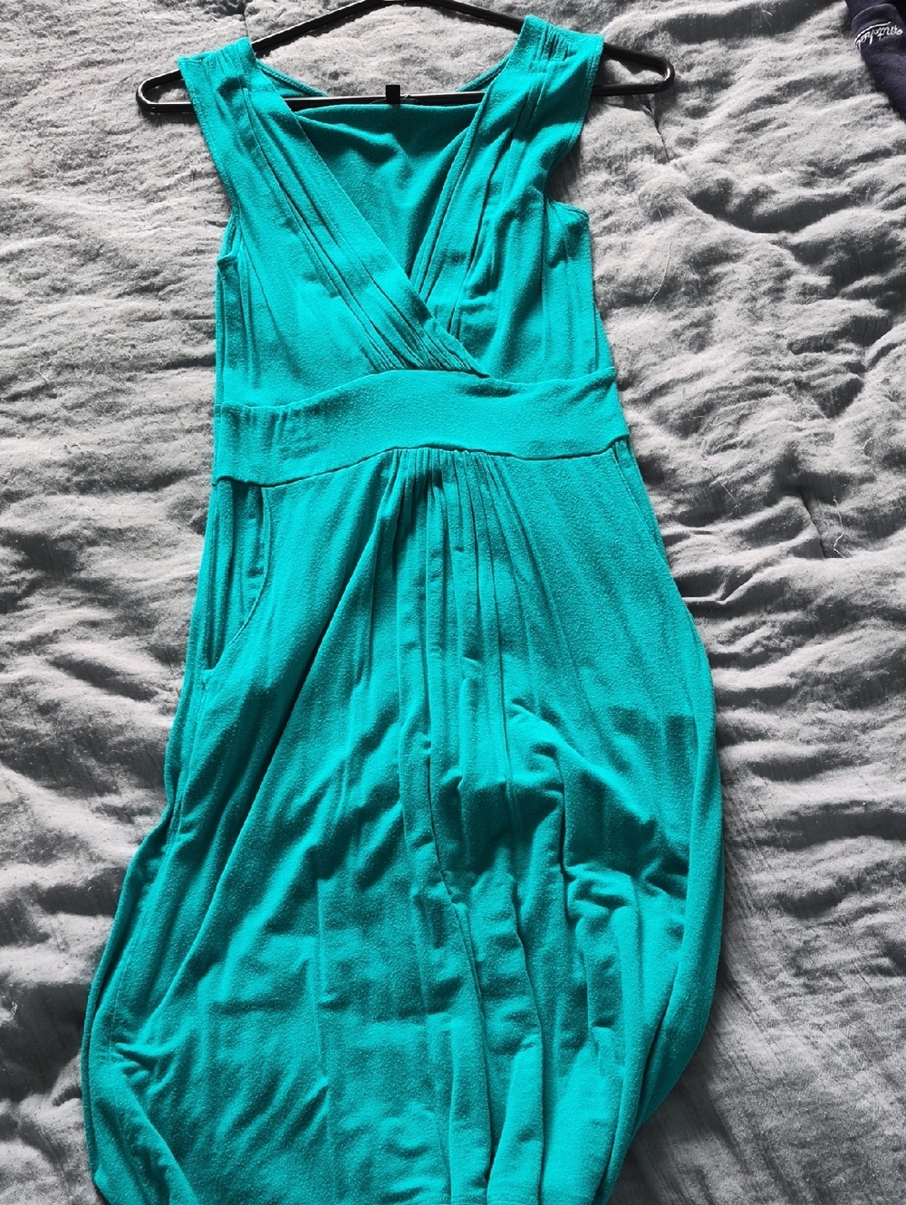George Turquoise Sleeveless Maxi Dress with V-Neck